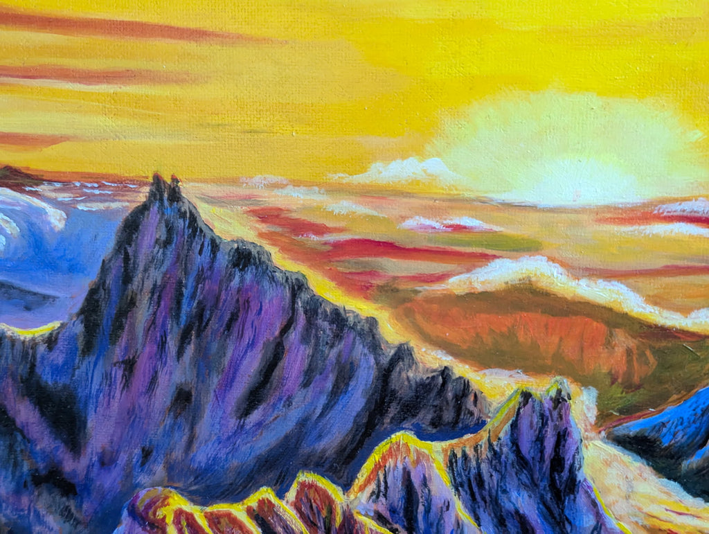 Cascades Dream in Golden Shade – Original Oil on Canvas, 16 x 20 inch