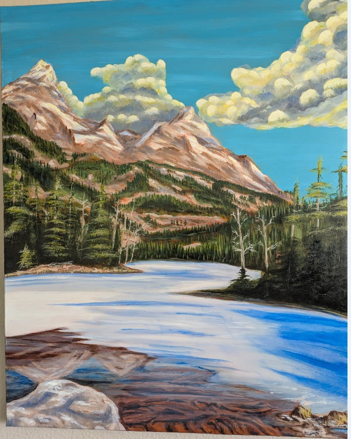 Serenity at Phelps Lake – Original Oil on Canvas, 16 x 20 inch