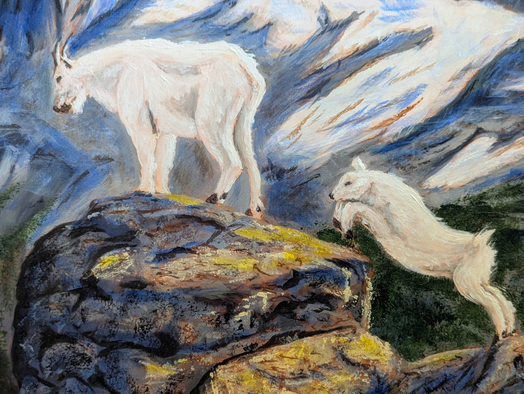 The First Olympic Jump – Original Oil on Canvas, 16 x 20 inch