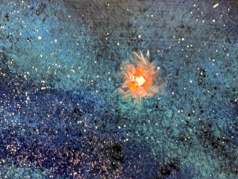 The Night of the Astral Glow – Original Oil on Canvas, 20 x 36 inch