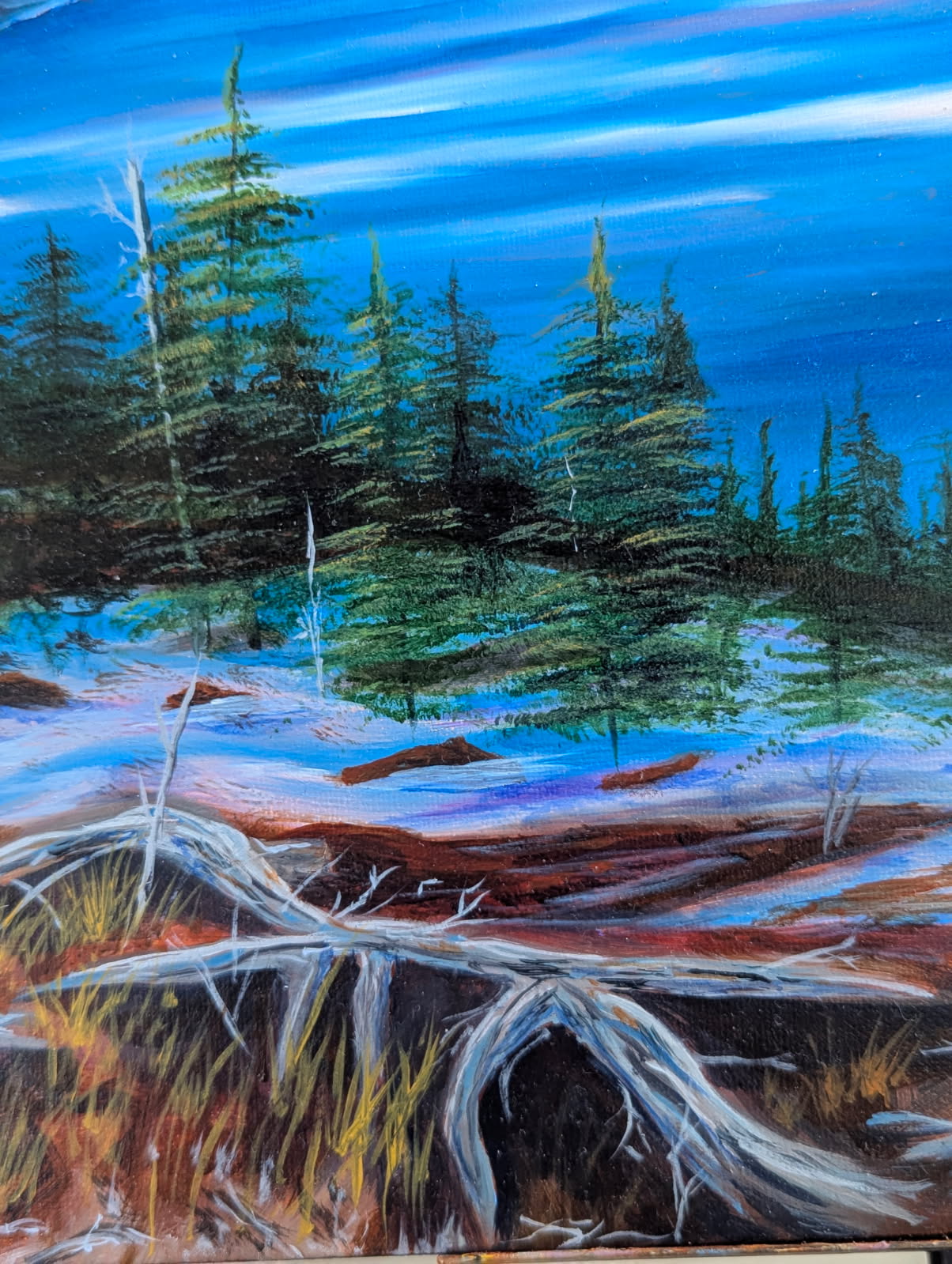 Twilight Rests over Crater Lake – Original Oil on Canvas, 16 x 20 inch