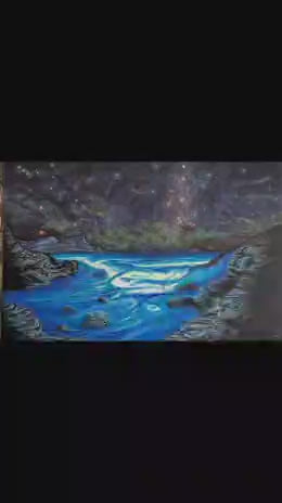 The Night of the Astral Glow – Original Oil on Canvas, 20 x 36 inch